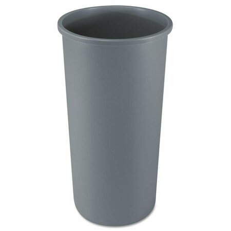 PINPOINT Untouchable Waste Container  Round  Plastic  22 gal  Gray PI196681